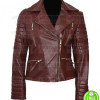 BROOKLYN NINE NINE STEPHANIE BEATRIZ BROWN BIKER JACKET BROOKLYN NINE NINE STEPHANIE BEATRIZ BROWN BIKER JACKET