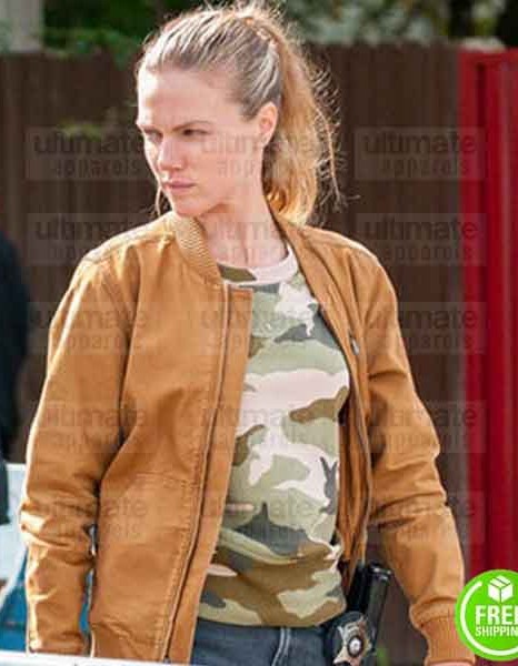 CHICAGO P.D TRACY SPIRIDAKOS (HAILEY UPTON) BROWN BOMBER JACKET CHICAGO P.D TRACY SPIRIDAKOS (HAILEY UPTON) BROWN BOMBER JACKET