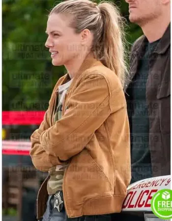 CHICAGO P.D TRACY SPIRIDAKOS (HAILEY UPTON) BROWN BOMBER JACKET CHICAGO P.D TRACY SPIRIDAKOS (HAILEY UPTON) BROWN BOMBER JACKET