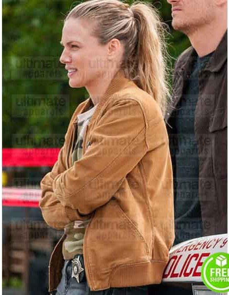 CHICAGO P.D TRACY SPIRIDAKOS (HAILEY UPTON) BROWN BOMBER JACKET CHICAGO P.D TRACY SPIRIDAKOS (HAILEY UPTON) BROWN BOMBER JACKET