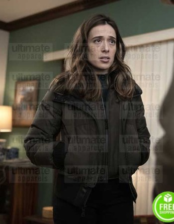 CHICAGO P.D MARINA SQUERCIATI (KIM BURGESS) GREEN COTTON JACKET