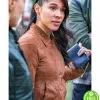 CHICAGO P.D VANESSA ROJAS (LISSETH CHAVEZ) BROWN SUEDE LEATHER JACKET CHICAGO P.D VANESSA ROJAS (LISSETH CHAVEZ) BROWN SUEDE LEATHER JACKET