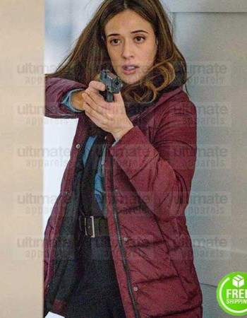 CHICAGO P.D MARINA SQUERCIATI (KIM BURGESS) RED SATIN JACKET
