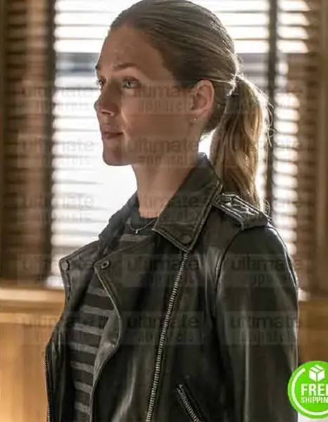 CHICAGO PD TRACY SPIRIDAKOS (HAILEY UPTON) BLACK LEATHER JACKET