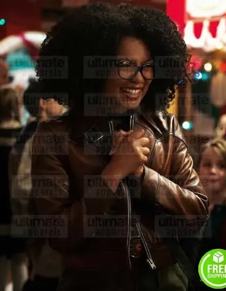 CHILLING ADVENTURES OF SABRINA JAZ SINCLAIR (ROSALIND WALKER) BROWN LEATHER JACKET CHILLING ADVENTURES OF SABRINA JAZ SINCLAIR (ROSALIND WALKER) BROWN LEATHER JACKET