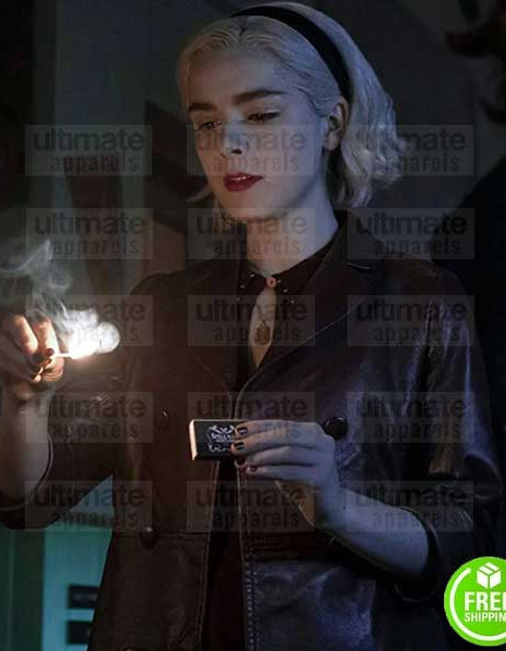 CHILLING ADVENTURES OF SABRINA KIERNAN SHIPKA (SABRINA SPELLMAN) LEATHER COAT CHILLING ADVENTURES OF SABRINA KIERNAN SHIPKA (SABRINA SPELLMAN) LEATHER COAT