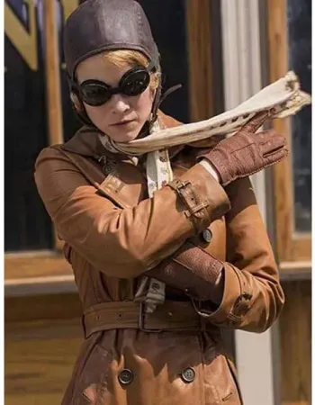 DAMNATION SARAH JONES (AMELIA DAVENPORT) BROWN COAT