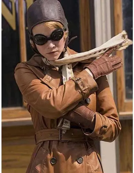 DAMNATION SARAH JONES (AMELIA DAVENPORT) BROWN COAT