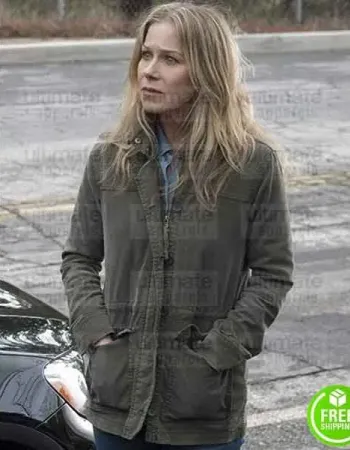 DEAD TO ME CHRISTINA APPLEGATE (JEN HARDING) GREEN COTTON COAT DEAD TO ME CHRISTINA APPLEGATE (JEN HARDING) GREEN COTTON COAT