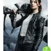 ZOMBIELAND DOUBLE TAP EMMA STONE (WICHITA) BLACK LEATHER JACKET