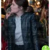ZOMBIELAND DOUBLE TAP EMMA STONE (WICHITA) BLACK LEATHER JACKET
