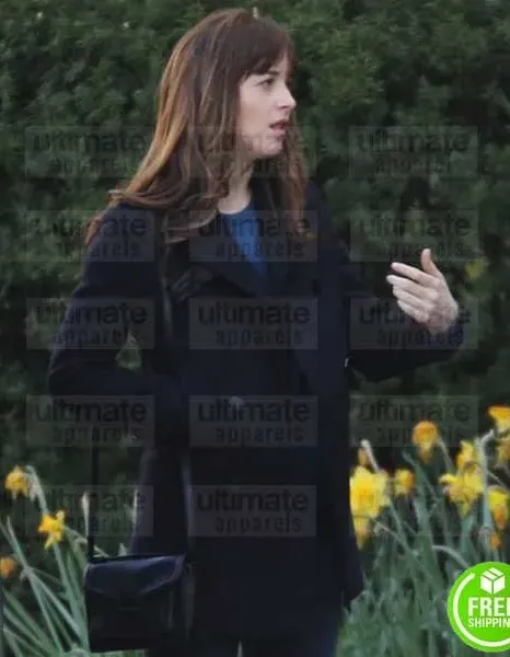 FIFTY SHADES DARKER DAKOTA JOHNSON (ANASTASIA STEELE) WOOL COAT