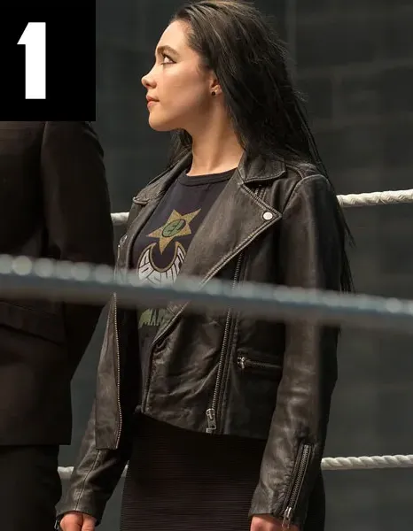 FIGHTING WITH MY FAMILY FLORENCE PUGH BLACK JACKET/VEST FIGHTING WITH MY FAMILY FLORENCE PUGH BLACK JACKET/VEST