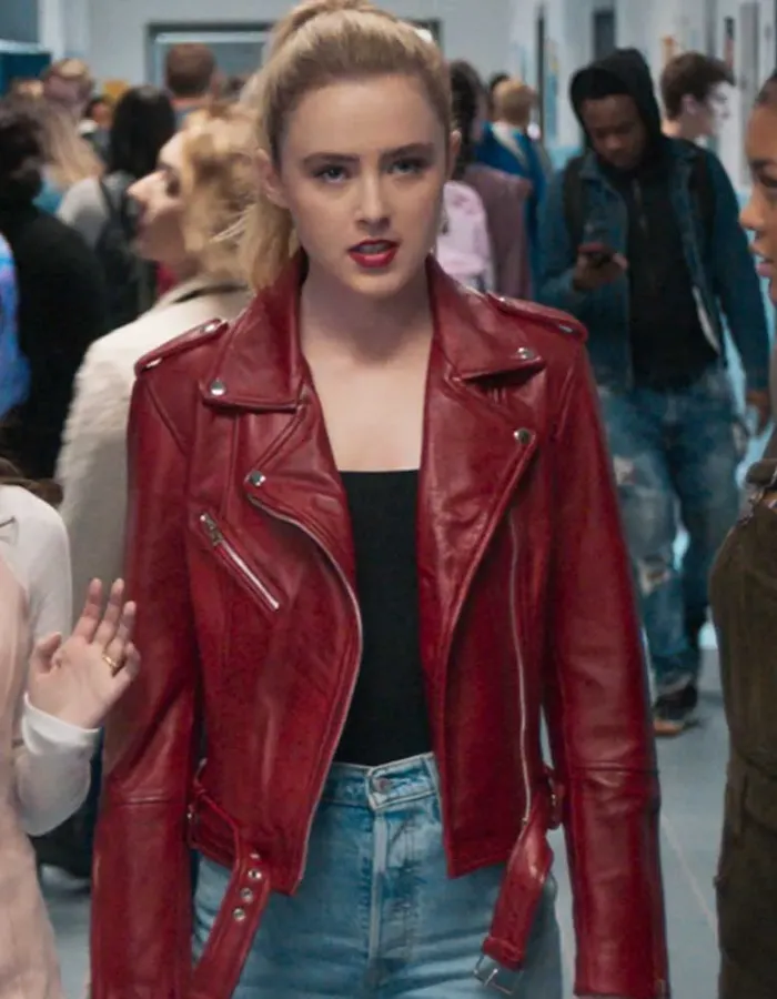 FREAKY KATHRYN NEWTON RED BIKER JACKET FREAKY KATHRYN NEWTON RED BIKER JACKET