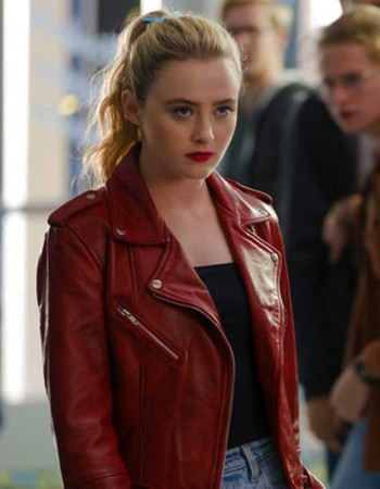FREAKY KATHRYN NEWTON RED BIKER JACKET FREAKY KATHRYN NEWTON RED BIKER JACKET