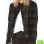 LACEY BLACK SLIM-FIT BIKER VELVET JACKET 