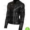 FRINGE ANNA TORV (OLIVIA DUNHAM) BLACK BIKER JACKET