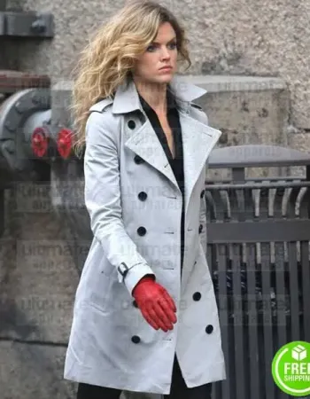GOTHAM ERIN RICHARDS (BARBARA KEAN) WHITE COTTON COAT
