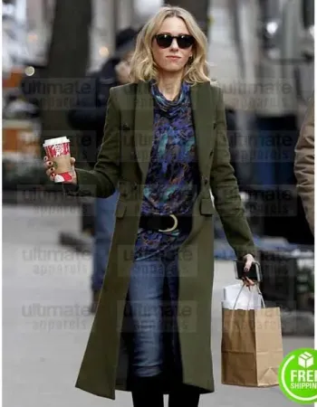 GYPSY NAOMI WATTS (JEAN HOLLOWAY) GREEN COTTON COAT