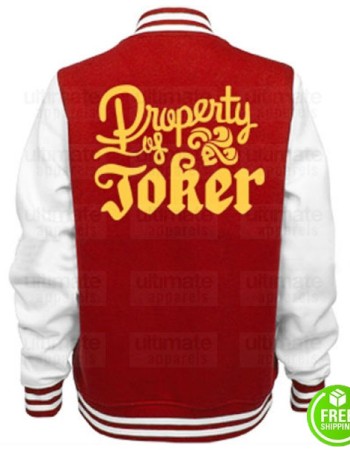 HARLEY QUINN VARSITY LETTERMAN BOMBER JACKET