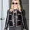JESSICA SIMPSON BLACK MOTORCYCLE LEATHER JACKET