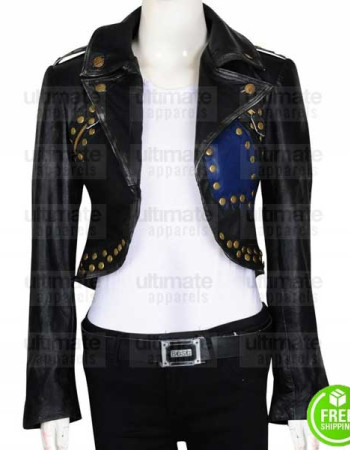 JUSTICE LEAGUE GAL GADOT (WONDER WOMAN) BLACK LEATHER JACKET