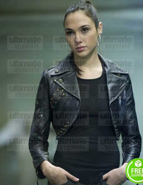 JUSTICE LEAGUE GAL GADOT (WONDER WOMAN) BLACK LEATHER JACKET