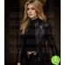 KATHERINE MCNAMARA BLACK LEATHER JACKET