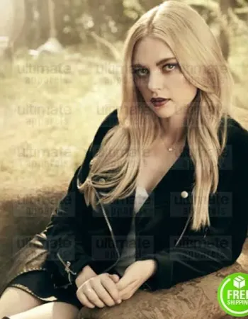 LEGACIES JENNY BOYD (LIZZIE SALTZMAN) BLACK SUEDE LEATHER JACKET
