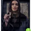 LOCKE AND KEY LAYSLA DE OLIVERIA (DODGE) BLACK FUR LEATHER JACKET