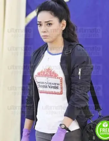 LUCIFER AIMEE GARCIA (ELLA LOPEZ) BLUE BOMBER COTTON JACKET