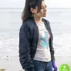LUCIFER AIMEE GARCIA (ELLA LOPEZ) BLUE BOMBER COTTON JACKET