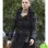 LUCIFER LAUREN GERMAN (CHLOE DECKER) BLACK WOOL COAT