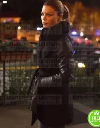 LUCIFER LAUREN GERMAN (CHLOE DECKER) BLACK WOOL COAT LUCIFER LAUREN GERMAN (CHLOE DECKER) BLACK WOOL COAT