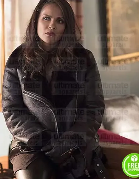 LUCIFER LESLEY-AAN BRANDT (MAZIKEEN) BLACK SHEARLING LEATHER JACKET LUCIFER LESLEY-AAN BRANDT (MAZIKEEN) BLACK SHEARLING LEATHER JACKET