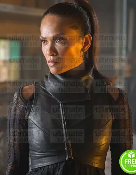 LUCIFER LESLEY-AAN BRANDT (MAZIKEEN) BLACK LEATHER VEST LUCIFER LESLEY-AAN BRANDT (MAZIKEEN) BLACK LEATHER VEST