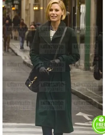 MODERN FAMILY JULIE BOWEN (CLAIRE DUNPHY) GREEN WOOL TRENCH COAT