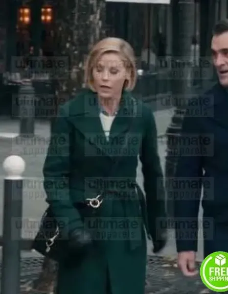 MODERN FAMILY JULIE BOWEN (CLAIRE DUNPHY) GREEN WOOL TRENCH COAT MODERN FAMILY JULIE BOWEN (CLAIRE DUNPHY) GREEN WOOL TRENCH COAT