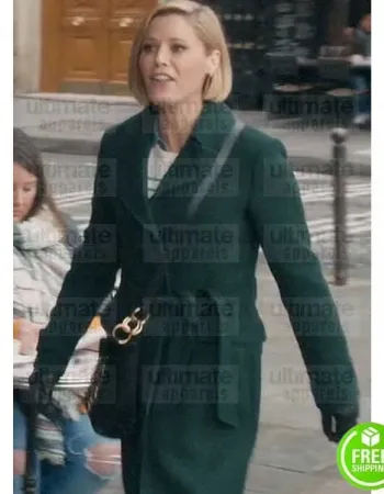 MODERN FAMILY JULIE BOWEN (CLAIRE DUNPHY) GREEN WOOL TRENCH COAT MODERN FAMILY JULIE BOWEN (CLAIRE DUNPHY) GREEN WOOL TRENCH COAT