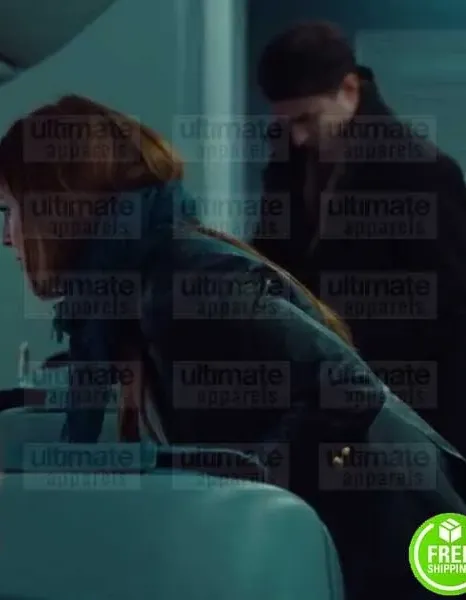 NON-STOP JULIANNE MOORE (JEN SUMMERS) BLACK LEATHER JACKET