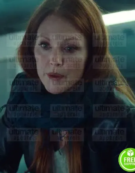 NON-STOP JULIANNE MOORE (JEN SUMMERS) BLACK LEATHER JACKET