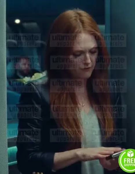 NON-STOP JULIANNE MOORE (JEN SUMMERS) BLACK LEATHER JACKET