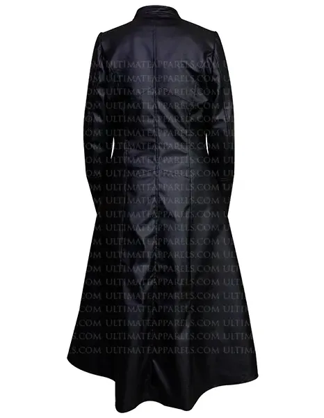 Matrix Reloaded Trinity Carrie-Anne Moss Trench Leather Coat