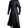 Matrix Reloaded Trinity Carrie-Anne Moss Trench Leather Coat