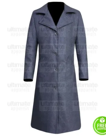 OCEAN'S 8 SANDRA BULLOCK (DEBBIE OCEAN) GREY WOOL TRENCH COAT