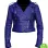 ROYAL BLUE CROPPED BIKER JACKET