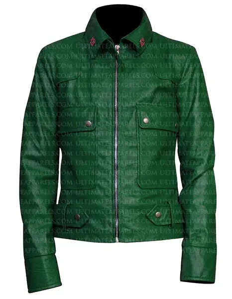 SMALLVILLE ALLISON MACK GREEN JACKET SMALLVILLE ALLISON MACK GREEN JACKET