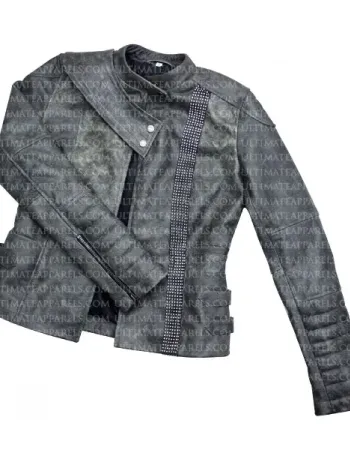 THE 100 MARIE AVGEROPOULOS (OCTAVIA BLAKE) BLACK LEATHER JACKET