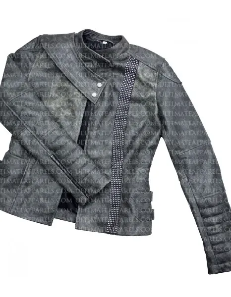 THE 100 MARIE AVGEROPOULOS (OCTAVIA BLAKE) BLACK LEATHER JACKET THE 100 MARIE AVGEROPOULOS (OCTAVIA BLAKE) BLACK LEATHER JACKET