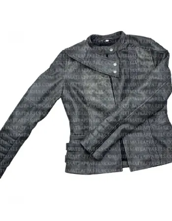 THE 100 MARIE AVGEROPOULOS (OCTAVIA BLAKE) BLACK LEATHER JACKET
